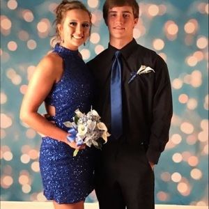 Homecoming dress with matching jewelry